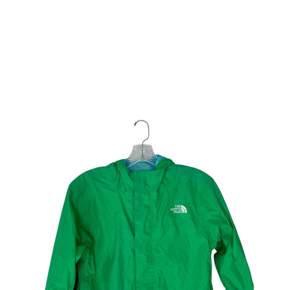 The North Face Girl's Green Basic Nylon Outdoor Hooded Zip Up Jacket Size 14/16 - Picture 5 of 15